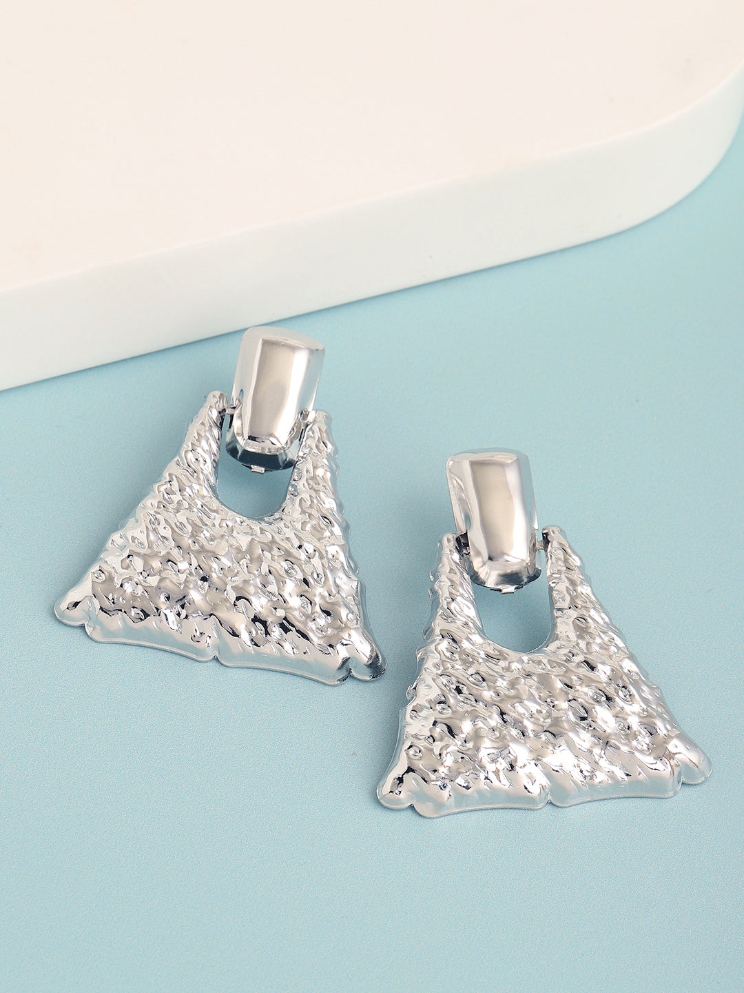 SILVER PLATED PARTY DESIGNER DROP EARRING FOR WOMEN