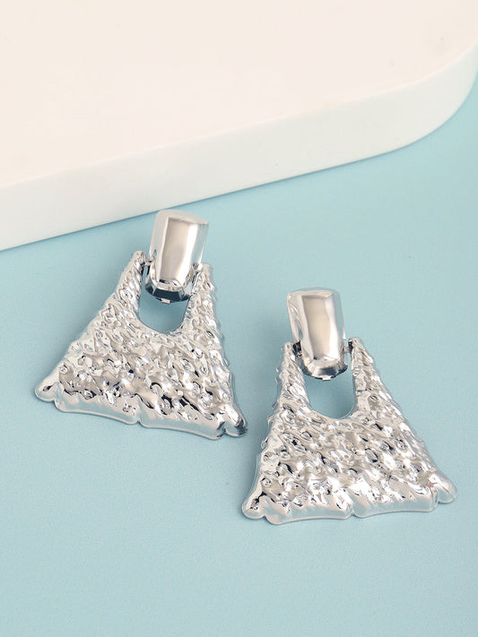 SILVER PLATED PARTY DESIGNER DROP EARRING FOR WOMEN