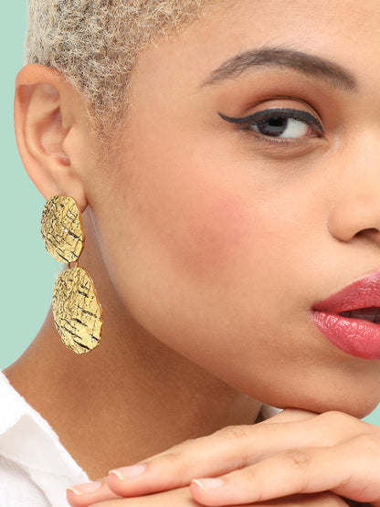 GOLD PLATED PARTY DESIGNER DROP EARRING FOR WOMEN