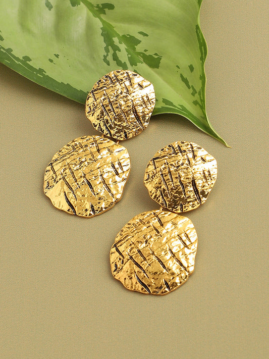 GOLD PLATED PARTY DESIGNER DROP EARRING FOR WOMEN