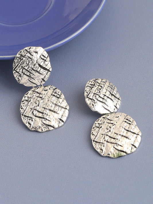 SILVER PLATED PARTY DESIGNER DROP EARRING FOR WOMEN