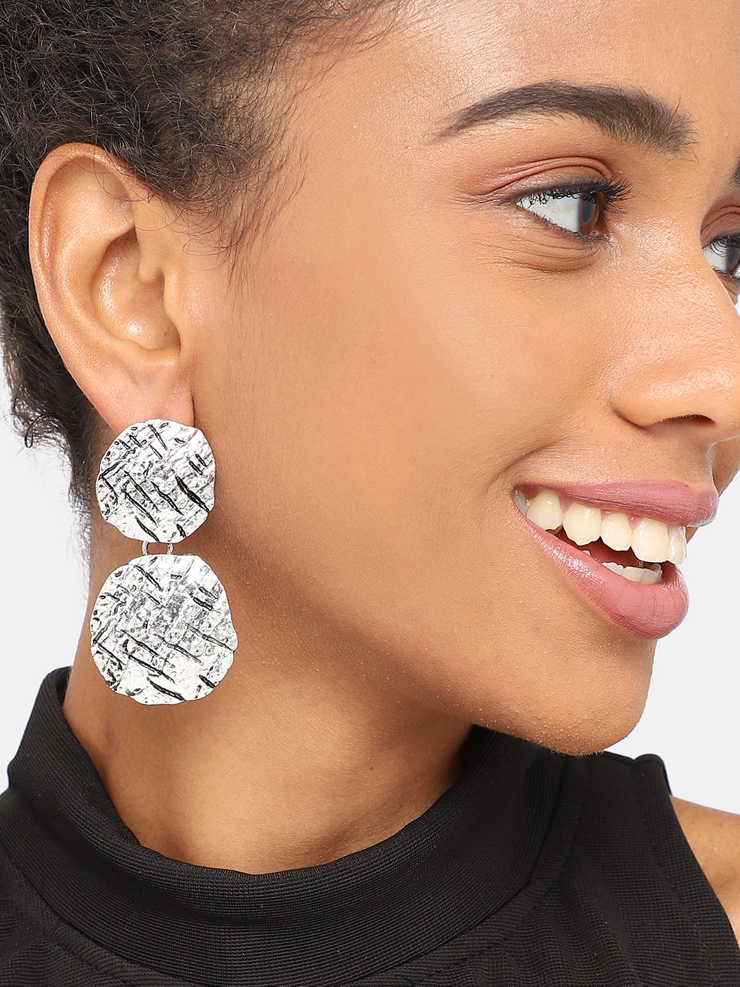 SILVER PLATED PARTY DESIGNER DROP EARRING FOR WOMEN