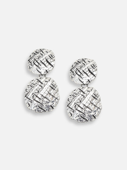 SILVER PLATED PARTY DESIGNER DROP EARRING FOR WOMEN