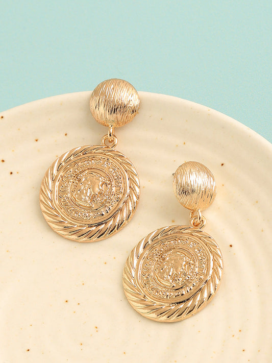 GOLD PLATED PARTY DESIGNER DROP EARRING FOR WOMEN