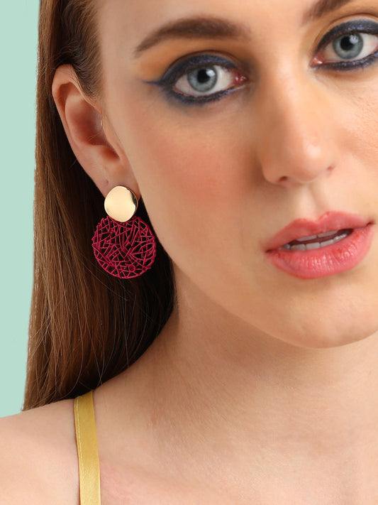 GOLD PLATED PARTY DESIGNER DROP EARRING FOR WOMEN