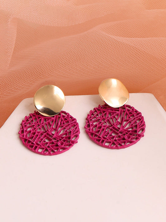 GOLD PLATED PARTY DESIGNER DROP EARRING FOR WOMEN