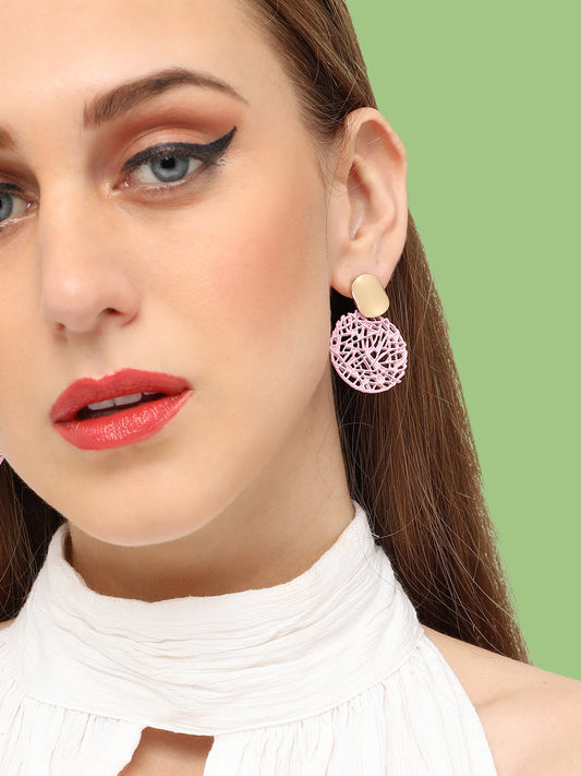 GOLD PLATED PARTY DESIGNER DROP EARRING FOR WOMEN