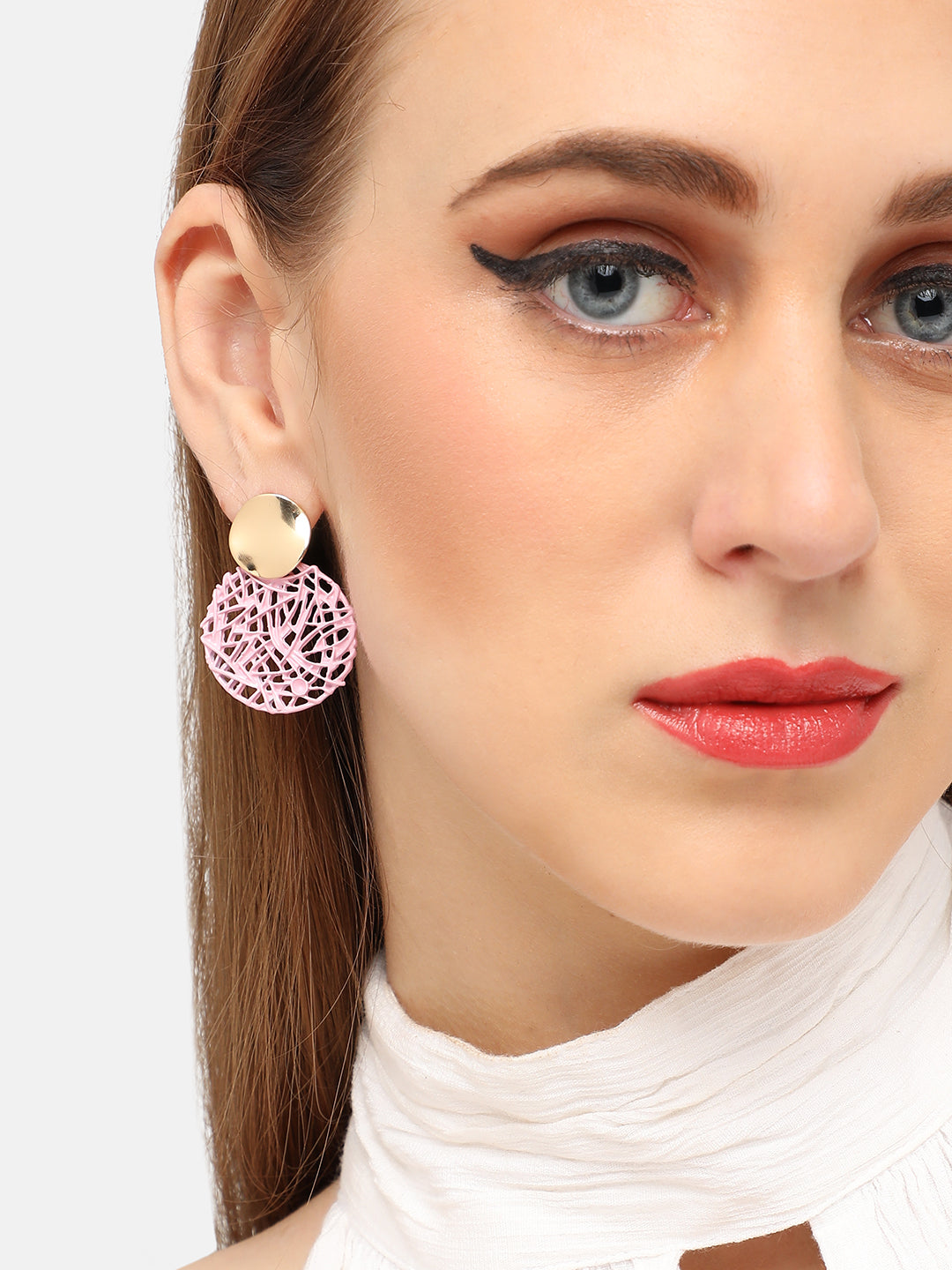 GOLD PLATED PARTY DESIGNER DROP EARRING FOR WOMEN