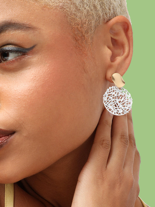 GOLD PLATED PARTY DESIGNER DROP EARRING FOR WOMEN