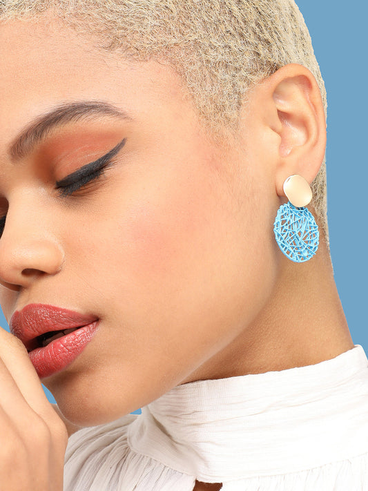 GOLD PLATED PARTY DESIGNER DROP EARRING FOR WOMEN