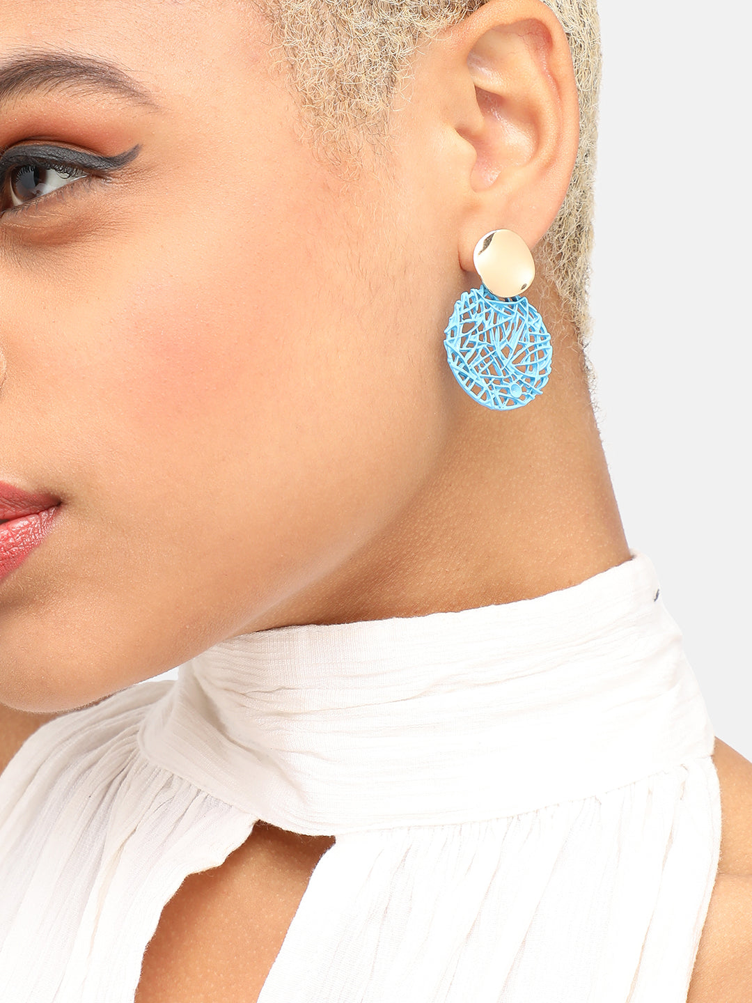 GOLD PLATED PARTY DESIGNER DROP EARRING FOR WOMEN