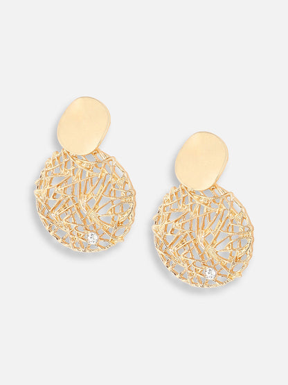 GOLD PLATED PARTY DESIGNER DROP EARRING FOR WOMEN