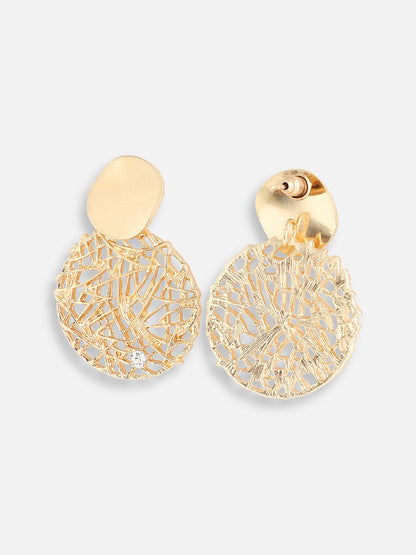 GOLD PLATED PARTY DESIGNER DROP EARRING FOR WOMEN