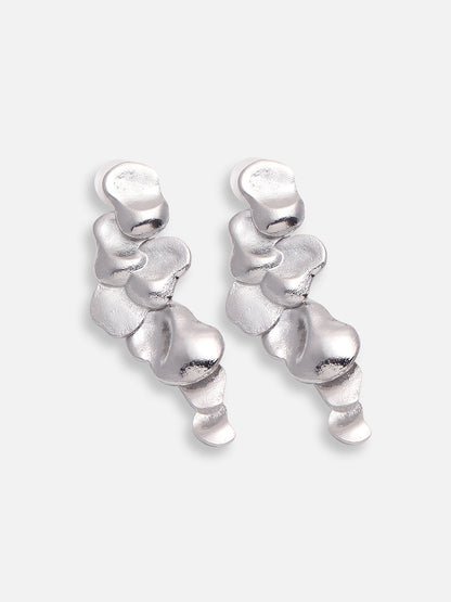 SILVER PLATED PARTY DESIGNER DROP EARRING FOR WOMEN