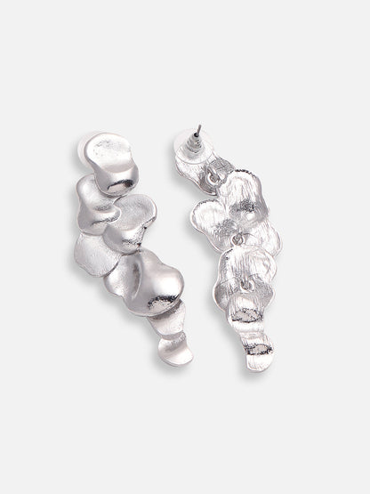 SILVER PLATED PARTY DESIGNER DROP EARRING FOR WOMEN