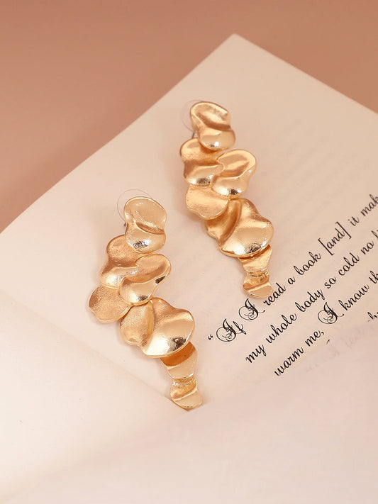 GOLD PLATED DESIGNER STONE EARRINGS