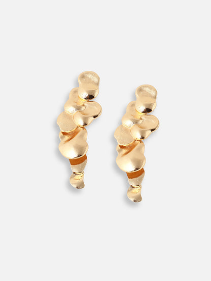 GOLD PLATED DESIGNER STONE EARRINGS