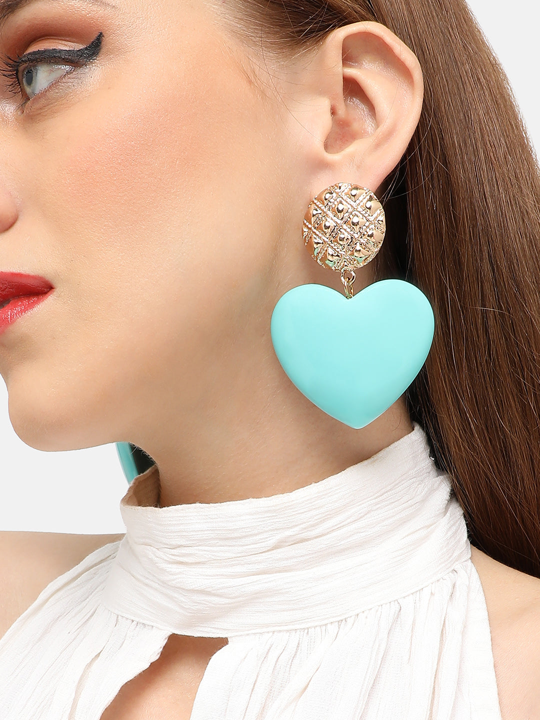 GOLD PLATED PARTY DESIGNER DROP EARRING FOR WOMEN
