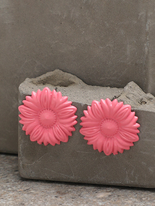 GOLD PLATED PARTY DESIGNER STONE STUD FOR WOMEN