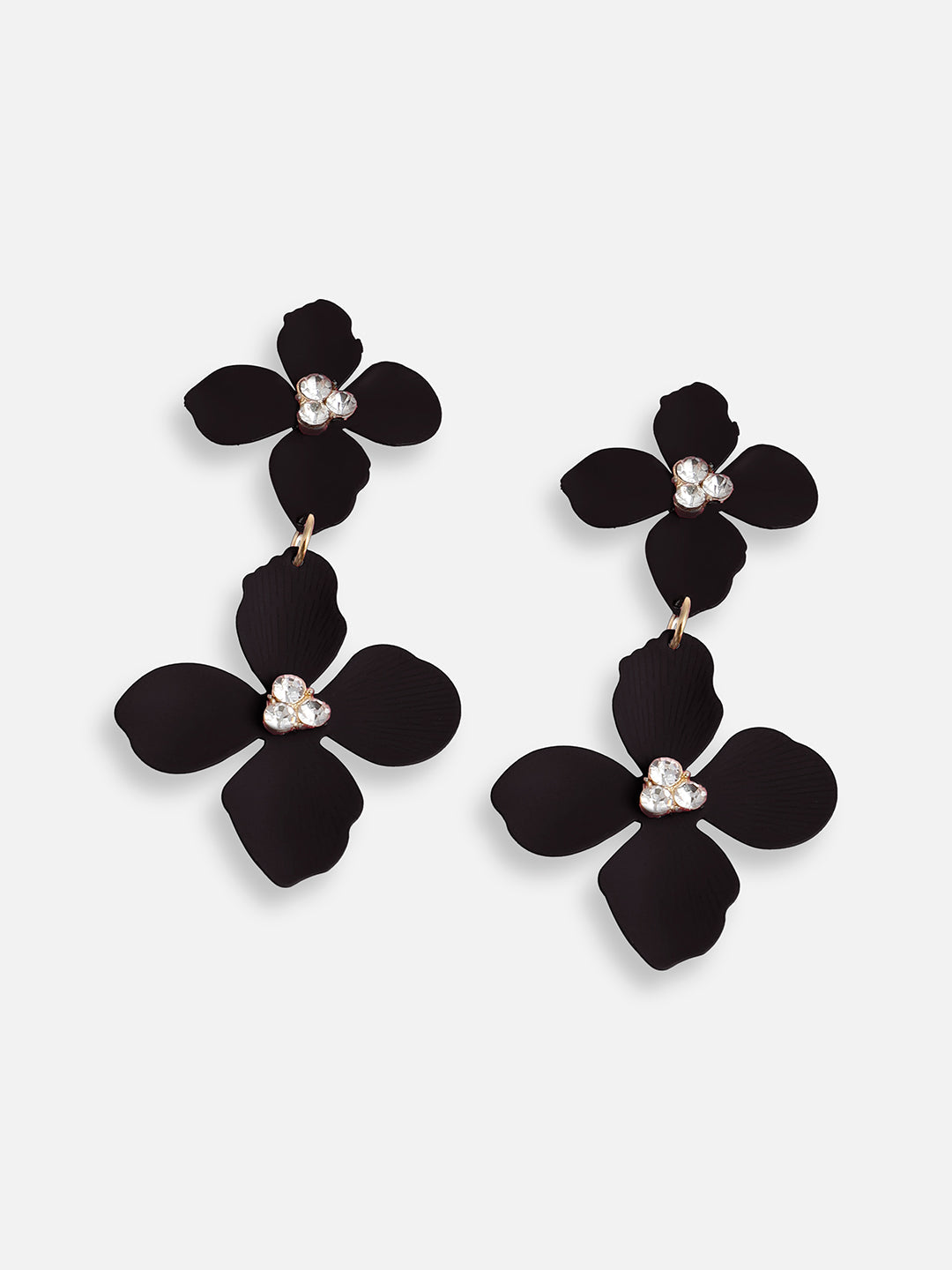 GOLD PLATED PARTY DESIGNER STONE DROP EARRING FOR WOMEN