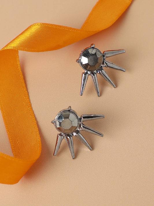 SILVER PLATED PARTY DESIGNER STUD FOR WOMEN