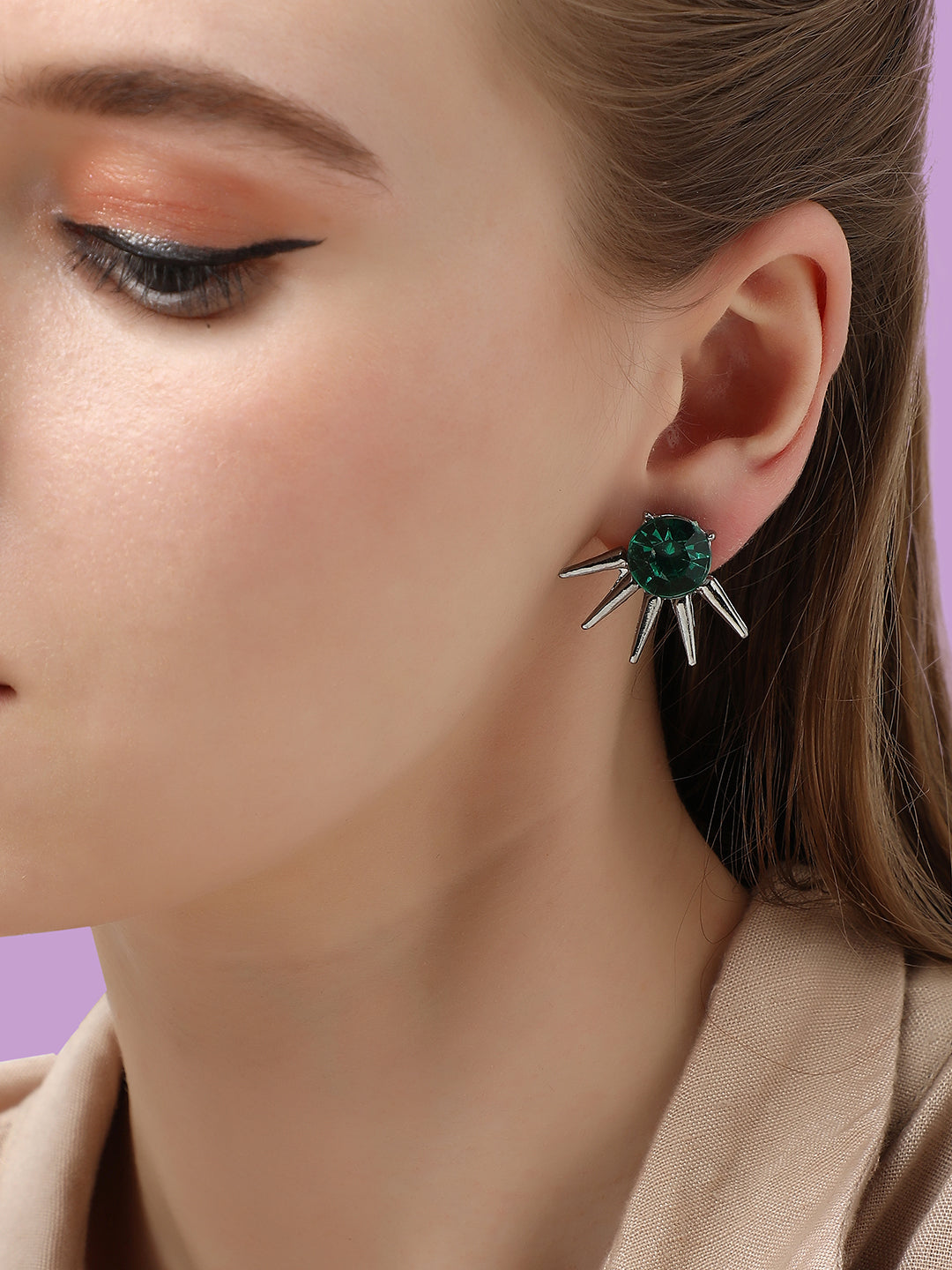 GOLD PLATED DESIGNER STUD EARRINGS