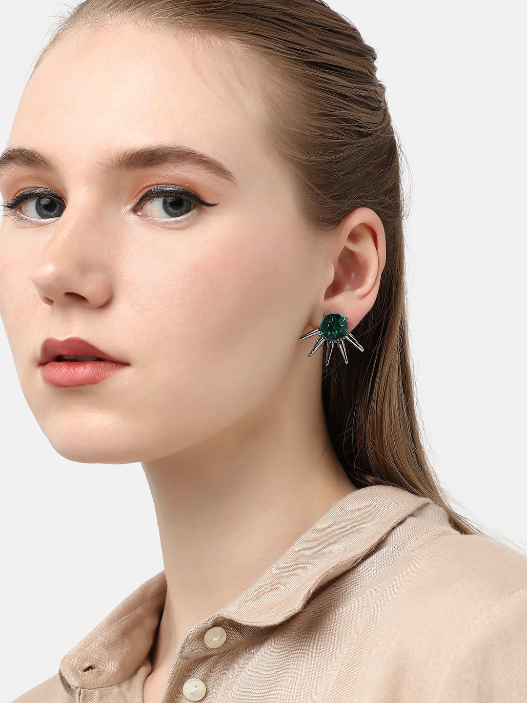 GOLD PLATED DESIGNER STUD EARRINGS