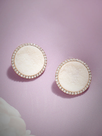 GOLD PLATED DESIGNER STUD EARRINGS