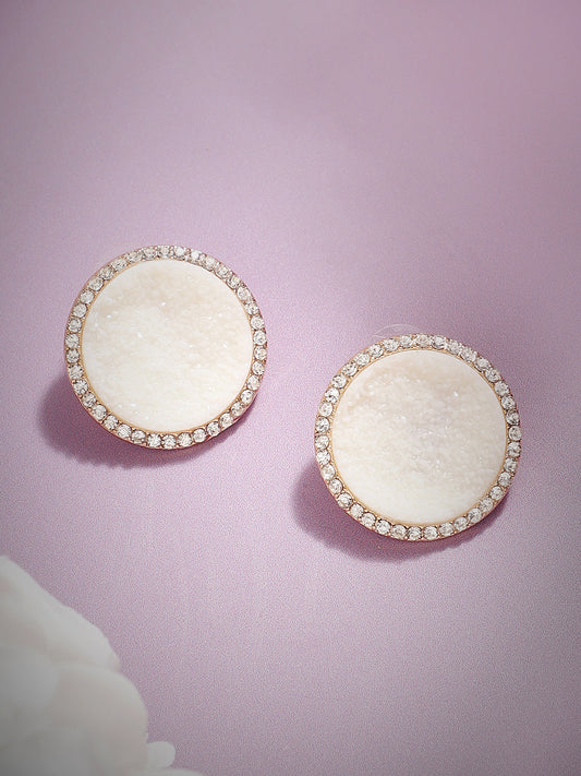 GOLD PLATED DESIGNER STUD EARRINGS