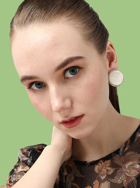GOLD PLATED DESIGNER STUD EARRINGS