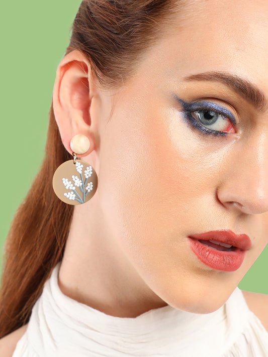 GOLD PLATED PARTY DESIGNER DROP EARRING FOR WOMEN