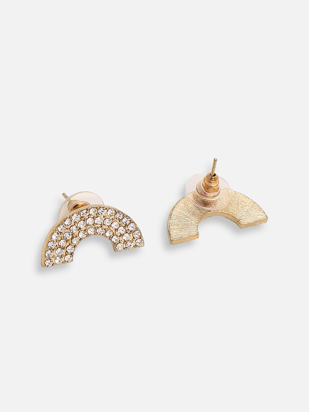 GOLD PLATED PARTY DESIGNER STONE STUD FOR WOMEN