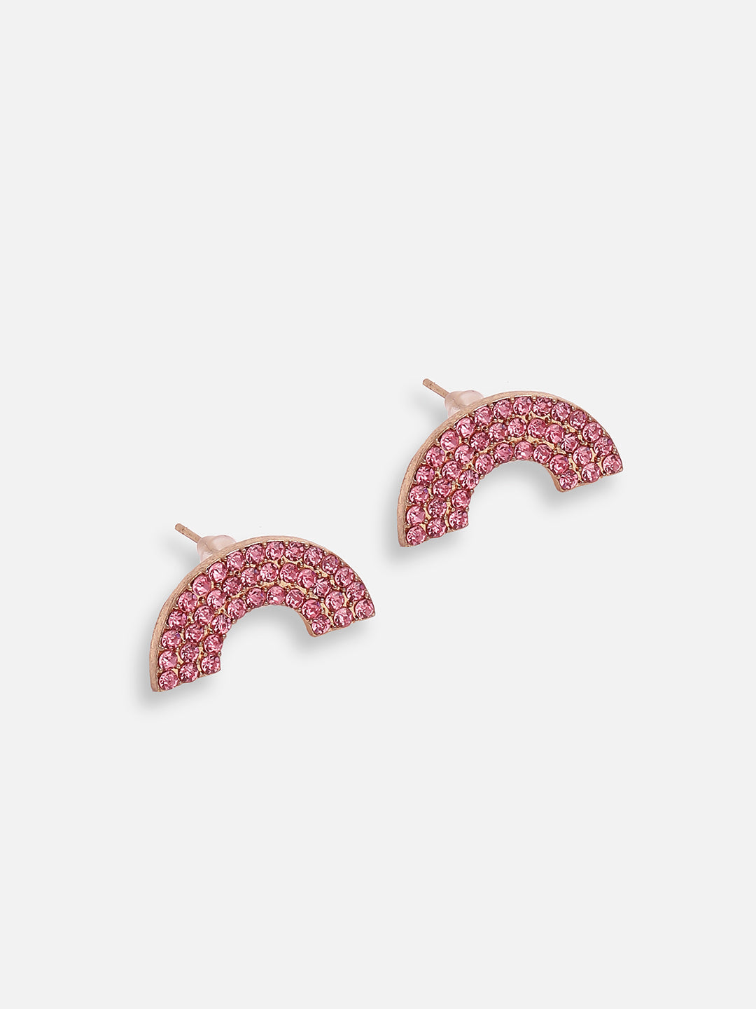 GOLD PLATED PARTY DESIGNER STONE STUD FOR WOMEN