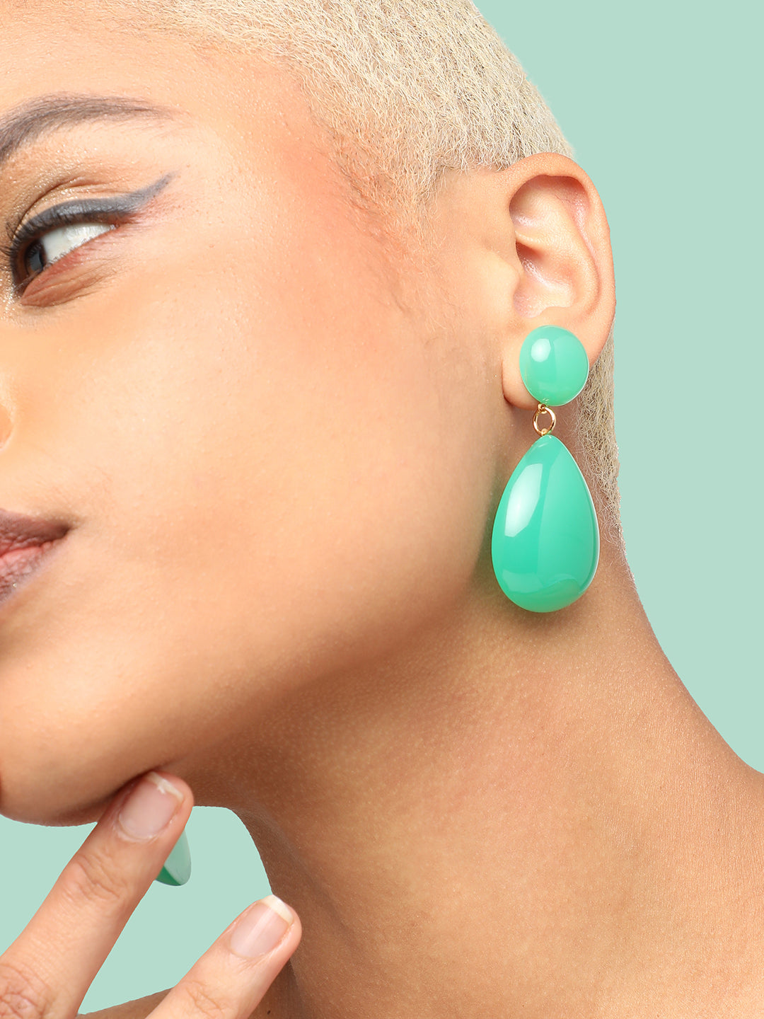 GOLD PLATED PARTY DESIGNER DROP EARRING FOR WOMEN