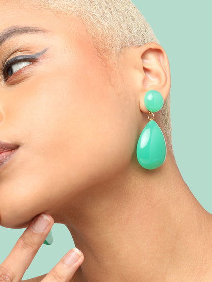 GOLD PLATED PARTY DESIGNER DROP EARRING FOR WOMEN