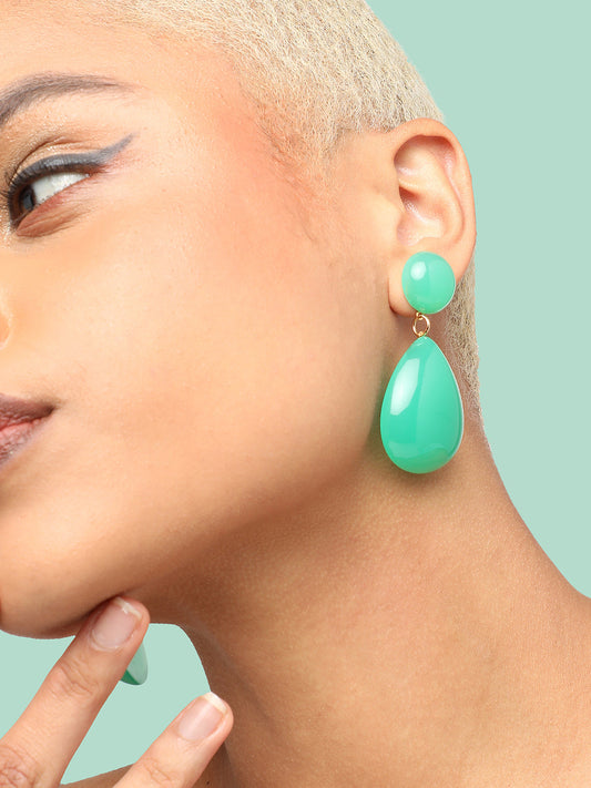 GOLD PLATED PARTY DESIGNER DROP EARRING FOR WOMEN