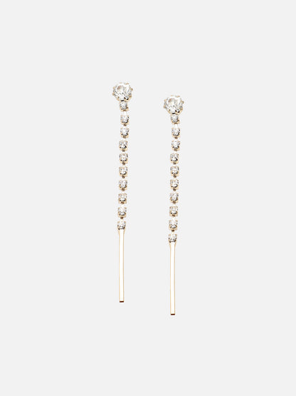 Gold Plated Party Designer Stone Drop Earring For Women