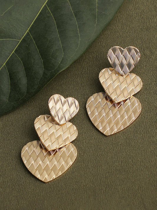 GOLD PLATED PARTY DESIGNER DROP EARRING FOR WOMEN