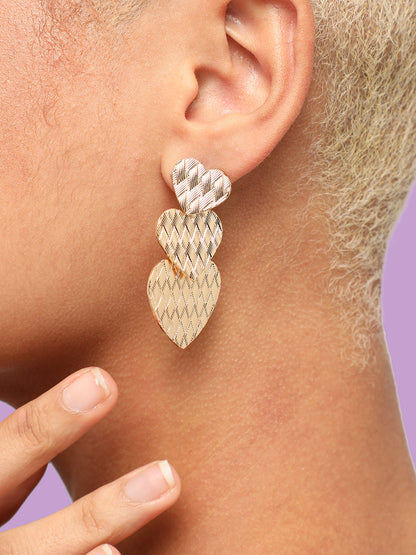 GOLD PLATED PARTY DESIGNER DROP EARRING FOR WOMEN