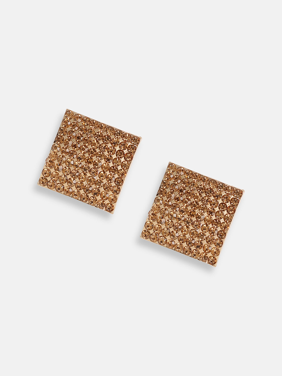 GOLD PLATED PARTY DESIGNER STONE STUD FOR WOMEN