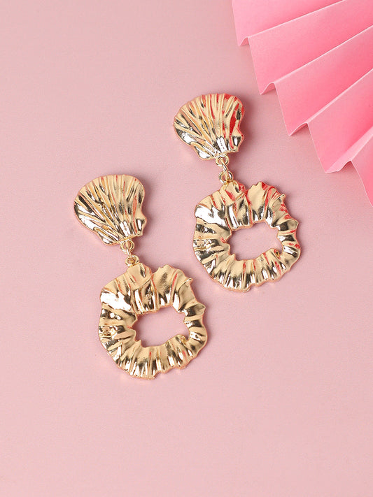 GOLD PLATED PARTY DESIGNER DROP EARRING FOR WOMEN