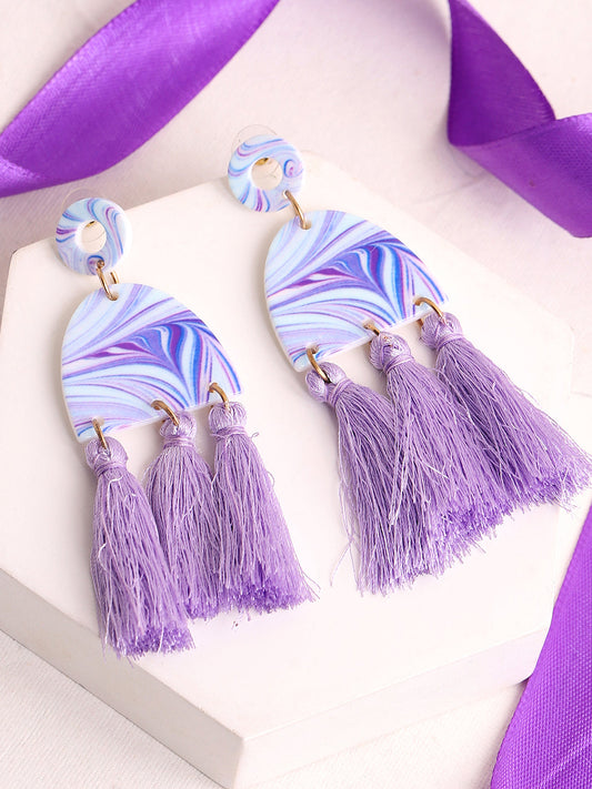 GOLD PLATED PARTY DESIGNER STONE DROP EARRING FOR WOMEN