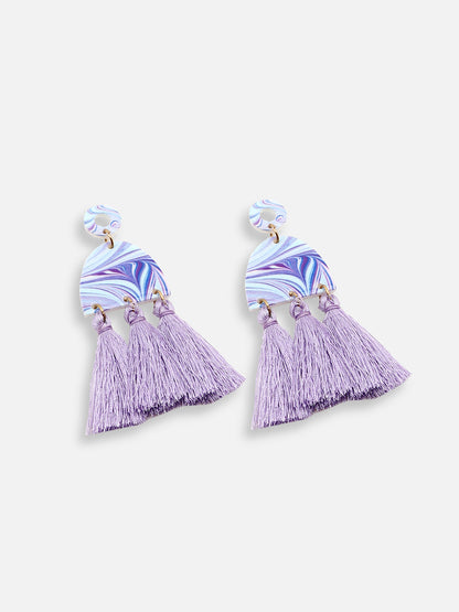GOLD PLATED PARTY DESIGNER STONE DROP EARRING FOR WOMEN