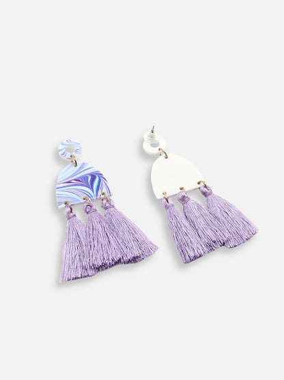 GOLD PLATED PARTY DESIGNER STONE DROP EARRING FOR WOMEN