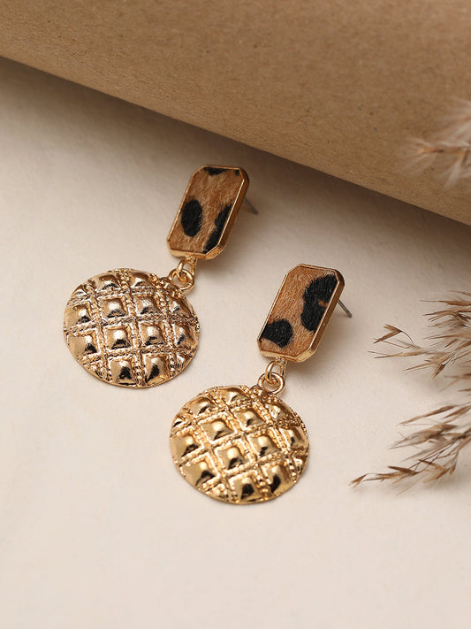 GOLD PLATED PARTY DESIGNER DROP EARRING FOR WOMEN