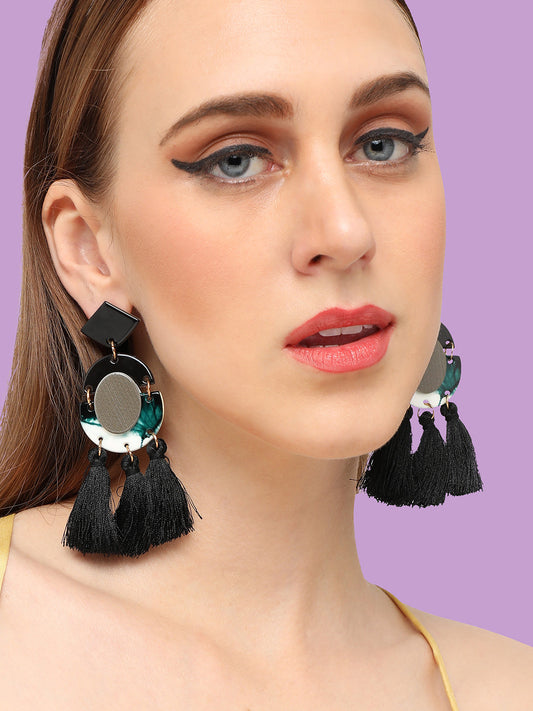 GOLD PLATED PARTY DESIGNER DROP EARRING FOR WOMEN