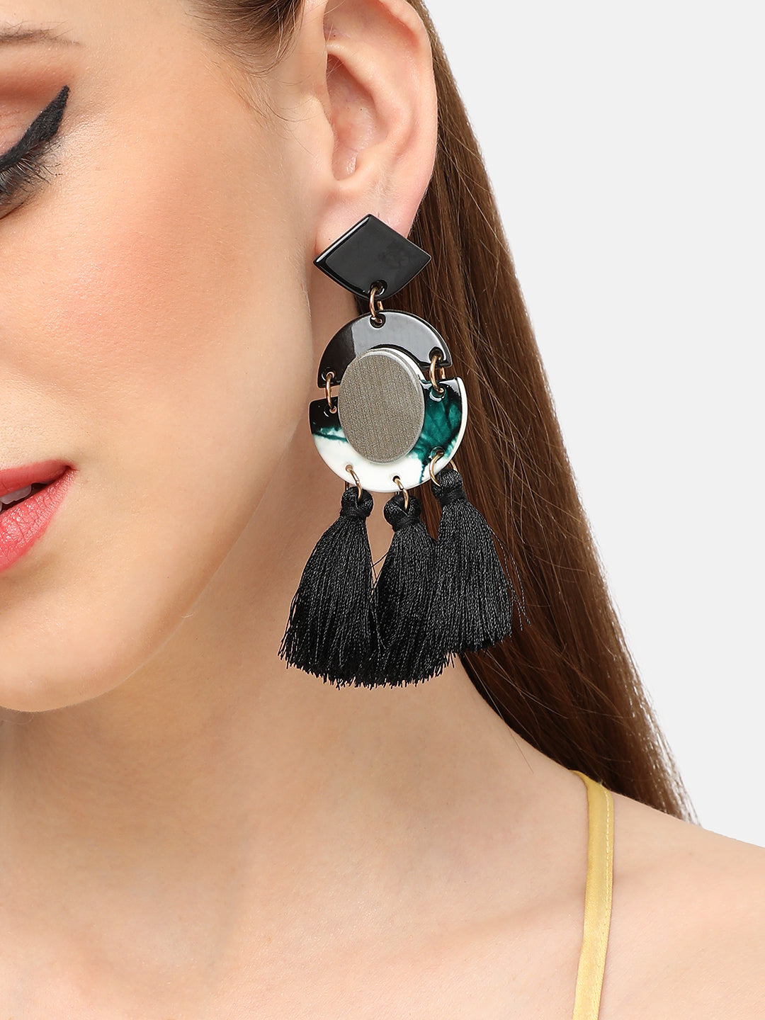 GOLD PLATED PARTY DESIGNER DROP EARRING FOR WOMEN