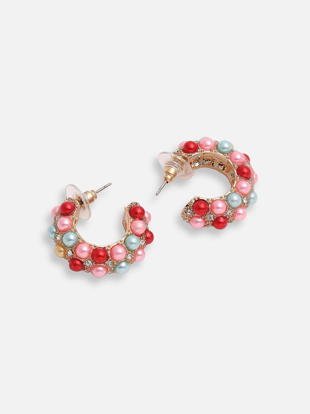 GOLD PLATED PARTY DESIGNER STONE DROP EARRING FOR WOMEN