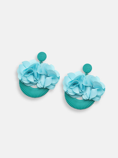 GOLD PLATED PARTY DESIGNER STONE DROP EARRING FOR WOMEN