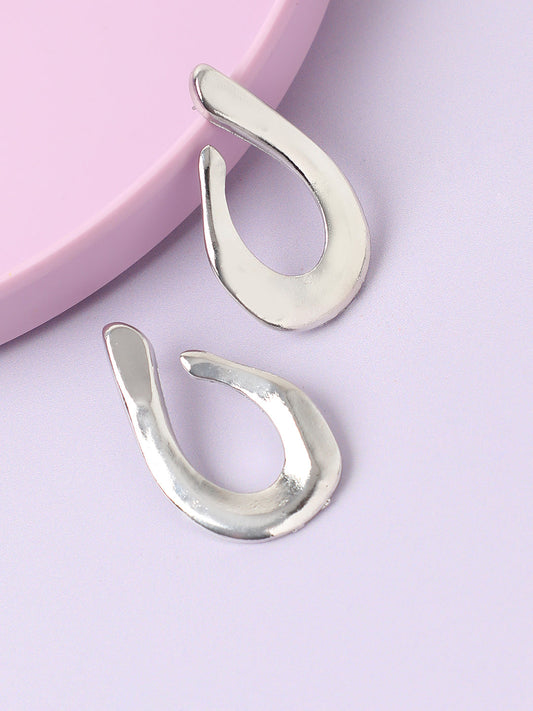 SILVER PLATED PARTY DESIGNER DROP EARRING FOR WOMEN